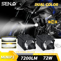 Mini Faro Delantero para Motocicleta P1, Resistente al Agua IP68, 74W, Luz Auxiliar de Conducción de 1 Lente, 9-24V LED