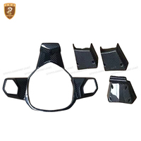 Accessoires d'intérieur de luxe en carbone sec pour voiture Garniture de volant de tableau de bord pour Lamborghini Aventador LP700