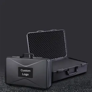 Wholesale new high quality black portable plastic hardware tool box hookah case