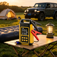 Gonfleur de pneus de véhicule sans fil mini portable rechargeable 6000 mAh, démarreur de moto multifonctionnel