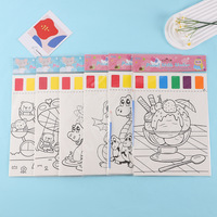 Vente en gros de peintures à l'aquarelle pour enfants de la maternelle Peinture à la main avec peinture à la gouache Papier à colorier