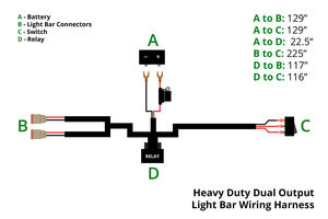 Pronto per spedire il cablaggio doppio resistente dell'uscita 2-Pin fuori strada di illuminazione dell'automobile con il relè ed il commutatore 14AWG 3.5M - Product Image 5