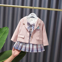 Compre Harajuku japonês conjunto de três peças xadrez mini saia feminina  uniformes escolares saia a linha doce cintura alta feminino kawaii ternos e  conjuntos (camisa + arco + saia)