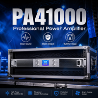 Amplificateur numérique haute puissance 4 canaux 1000W avec écran d'affichage, amplificateur DJ professionnel, système de haut-parleurs pour subwoofers, métal