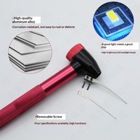 Nouvel Endoscope avec Fibre Optique Lumineuse et Poignée en Alliage, Sonde Illuminée Type Oeil d'Aigle, Outil de Serrurerie et de Réparation Automobile, Rouge et Noir