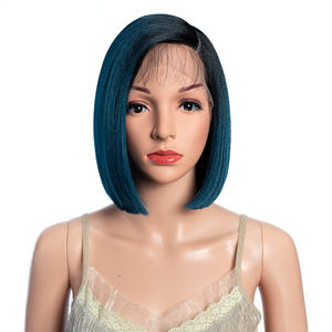 Peluca Huilian de Cabello Humano Corto y Liso, de <span class=keywords><strong>10</strong></span> Pulgadas, Hasta los Hombros, para Mujer, en Rubio/Marrón - Product Image 5