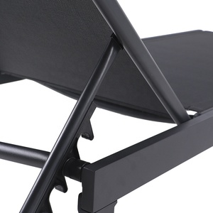Negro Textilener Teslin de natación piscina Chaise Lounge al aire libre <span class=keywords><strong>playa</strong></span> camas - Product Image 5