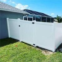 Premium White 6x8 FT Privacy Vinyl Fencing With Gray Color Panel Kit for Residential Use
