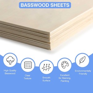 Tùy chỉnh ván ép 920mm Laser gỗ cắt gỗ thẻ chưa hoàn thành Basswood ván ép DIY sơn màu Basswood bảng Basswood ván ép - Product Image 5