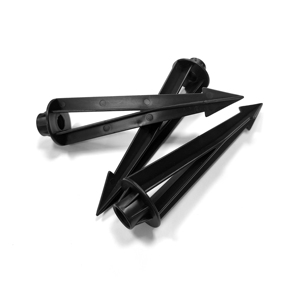 Tùy chỉnh bền mặt đất ổ cắm tiêm đúc Push-in cổ phần móc cho cắm trại ngoài trời làm vườn ROHS chứng nhận đen bán buôn - Product Image 1