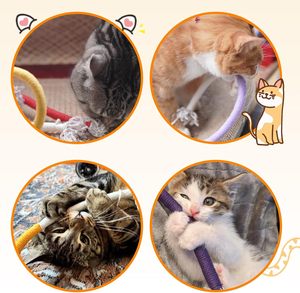 Giocattolo da Masticare per <span class=keywords><strong>Gatti</strong></span> in Cotone per la Pulizia dei Denti, Giocattoli Interattivi per Gattini per Deviare la Masticazione dalla Corda, Giocattolo da Masticare in Corda per <span class=keywords><strong>Gatti</strong></span> - Product Image 6