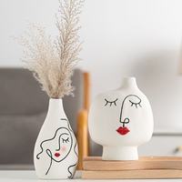 Vase en céramique de luxe Art Déco personnalisé, vente chaude, avec glaçure nacrée, vase de table écologique pour la décoration de la maison
