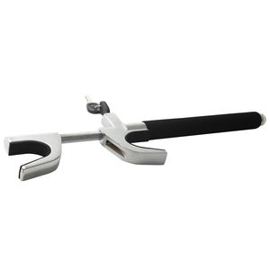 Serrure de volant pour voitures, verrouillage antivol de véhicule, pince à longueur réglable Double crochet <span class=keywords><strong>barre</strong></span> de verrouillage de volant Max 12.5 '', U - Product Image 1