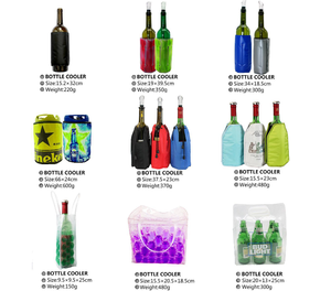 Bouteille de vin ou de bière à personnaliser, ml, refroidisseur, avec manches et paquet de gel pour le vin - Product Image 6