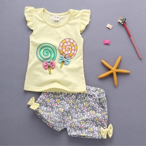 Vestido de 2 Piezas para Bebés Niñas, Diseño Floral, Algodón y Spandex, Transpirable, Ropa de Verano para Niños, Venta al Por Mayor - Product Image 5