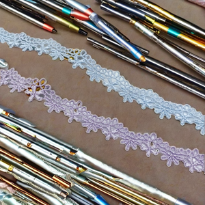 Encaje de Poliéster 100% al por Mayor, Accesorios de Ropa de Encaje de Color, Encaje Bordado Soluble en Agua, Encaje Lolita Personalizado para Bolsos y Regalos - Product Image 2