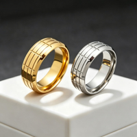 Personalisierter Unisex Edelstahlring für Paare
