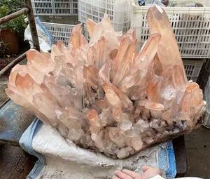 Bán buôn tự nhiên trắng rõ ràng tinh thể thạch anh cụm lớn nguyên Đá Smoky Citrine cụm pha lê chữa bệnh đá cho trang trí - Product Image 1