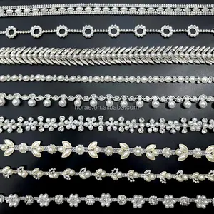 F126 Bán Buôn <span class=keywords><strong>Rhinestone</strong></span> Pha Lê Chuỗi Thủy Tinh <span class=keywords><strong>Rhinestone</strong></span> Hạt Chuỗi Thanh Lịch Cho Phụ Nữ - Product Image 3