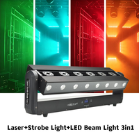 Barre lumineuse LED professionnelle DJ NightClub Strobe+Beam+Laser 6 yeux, projecteur laser de scène à faisceau rouge pour spectacle de lumières disco mobiles