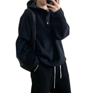 Sudadera con capucha y forro polar para mujer, talla grande, corte holgado, informal, para otoño e invierno, manga larga, color morado y beige, tallas ML, XL, 2XL, 3XL, 4XL - Product Image 3