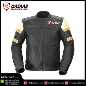 Nouveauté Vestes de course Veste de moto pour hommes Vente en gros Veste en cuir de moto Marquage personnalisé Qasaab Wear - Product Image 3