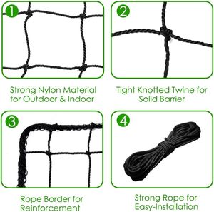 Red de Retención de Balones <span class=keywords><strong>Aoson</strong></span> de HDPE de Alta Resistencia para Entrenamiento de Fútbol, Resistente a los Rayos UV - Product Image 5
