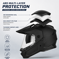 Casque de moto à double lentille, casque de rallye, casque tout-terrain, casque de course de VTT, casque de karting, certifié DOT