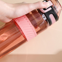 Écologique — bouteille d'eau en plastique avec paille, 500ml 650ml 750ml 800ml 1000ml, sans BPA, pour sport, en Tritan transparent, à boire avec la paille, 1200ml