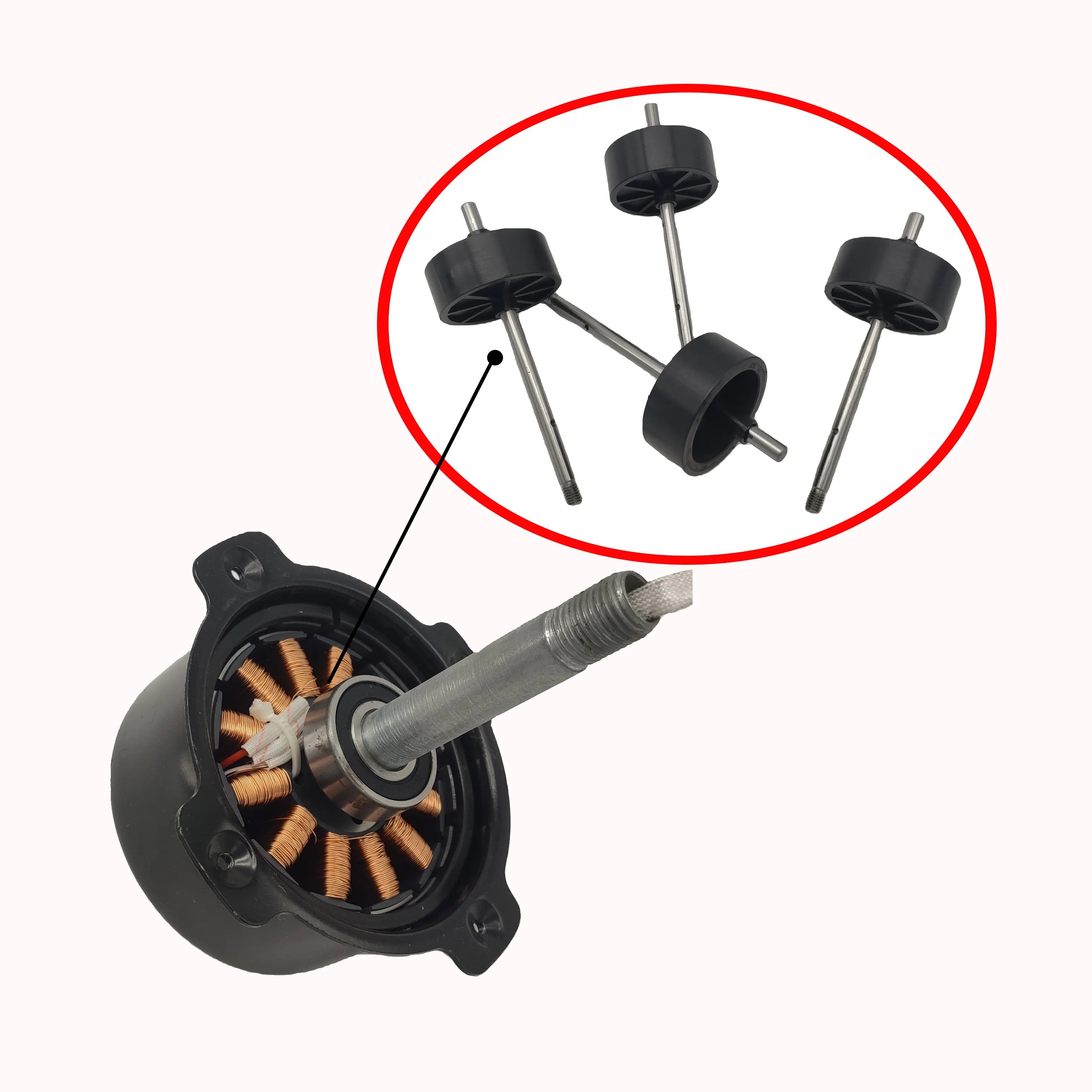 manufacturer motor magnet rotor neodymium iron boron plastic permanent Ndfeb for fan motor magnetic stator rotor