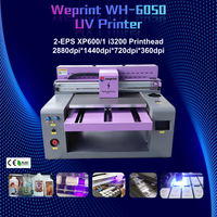 Weprint Nouvelle Imprimante DTF UV à plat et rouleau 6050 2 têtes 5060 pour film AB, autocollants en cristal, avec laminateur, machine tout-en-un