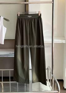 <span class=keywords><strong>Pantalon</strong></span> de sport décontracté pour <span class=keywords><strong>femme</strong></span>, <span class=keywords><strong>taille</strong></span> haute, ample et confortable, couleur unie, style basique, luxe yoga - Product Image 6