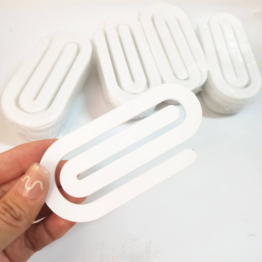 10-Pack Sublimation Blanks Acrylic Paper Clips - 4x2 Inch Jumbo Oval Clear DIY Bookmarks