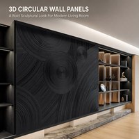 Panneaux muraux acoustiques en MDF en bois massif à texture étoilée moderne, revêtement mural décoratif 3D modulaire, design personnalisé LED pour bar à domicile