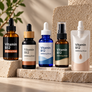 Gotas Líquidas de Vitamina B12 5000mcg, Suplemento para la Salud, Fórmula Personalizada, Fabricante OEM ODM - Product Image 5