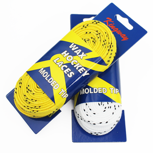 Lacets <span class=keywords><strong>de</strong></span> patins à glace personnalisés en polyester tressé haute résistance avec embouts métalliques et logo sur mesure - Product Image 4