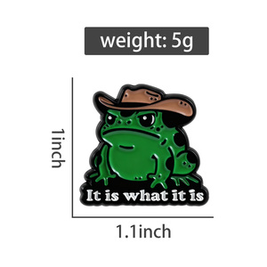 Broches en émail drôles <span class=keywords><strong>de</strong></span> grenouille cowboy en <span class=keywords><strong>colère</strong></span>, humorisme western, badges <span class=keywords><strong>de</strong></span> revers, bijoux en gros - Product Image 6