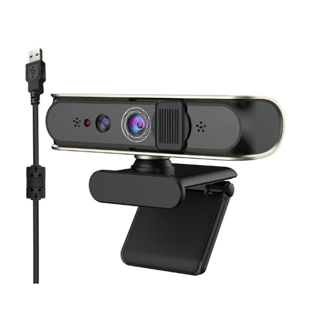 Windows Hello Best Face Unlock Auto Focus Built in Digital Microphone HD Free Driver hd Two Lens USB Webcam for Win10 Win 11