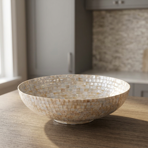 Natural Wood <b>Round</b> <b>Serving</b> <b>Tray</b> MOP Inlay Design Excellent Craftsmanship Home Decor Luxurious Display Decorative <b>Tray</b> - Product Image 6