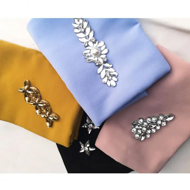 Высококачественный шифоновый шарф высшего качества, индивидуальный треугольный хиджаб, Жоржет