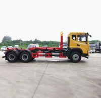 Camion benne arrière diesel Dongfeng 6x4 de haute qualité, 20-25 tonnes, avec crochet de levage et différents bacs pour le transfert de déchets, Euro 3