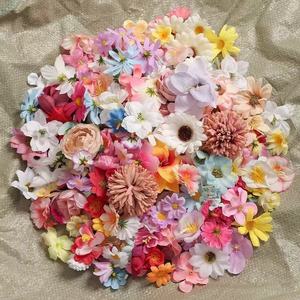 Flores Artificiales Rojas Brillantes, Flores de Seda, Kit de Manualidades para Bodas, Pequeños Pasadores de Pelo con Margaritas Hechas a Mano, Coronas, Venta al por Mayor - Product Image 1