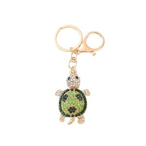Turtle Keychain Crystal Rhinestone Metal Tortoise <b>Key</b> <b>Chain</b> Pendant, Marine Animal Bag Charm Car <b>Key</b> Accessory Gift - Product Image 2