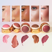 Baume de contour et blush ultra-luxe en gros, végétalien, multi-usages, sculptant le visage, effet scintillant doré, stick de blush crémeux, marque privée personnalisée
