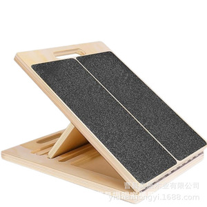 Tabla inclinada de madera, tabla inclinada portátil plegable para ejercicio en casa, equipo de Fitness para estiramiento de pantorrillas, Color madera Natural - Product Image 5