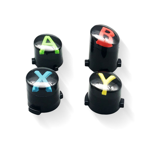 MD R-XS-021 4pcs/set Plastic ABXY Button Kits Repair Black Press Key for Series S/X Wireless Controller