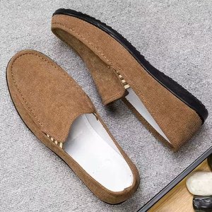 Nouvelles chaussures en toile tendance pour hommes, légères, à semelle souple, en tissu pelucheux, pour le travail, la conduite, chaussures pour hommes, chaussures à la mode - Product Image 4