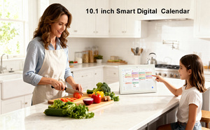 Calendrier mural numérique intelligent 10,1 pouces avec écran tactile WiFi, synchronisation avec l'application <span class=keywords><strong>Google</strong></span> iCloud, planificateur familial - Product Image 2