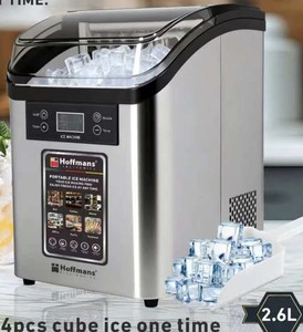 Máquina de <span class=keywords><strong>Hielo</strong></span> Portátil Hoffmans HM-9816 de Alta Capacidad 2.6L, Máquina Comercial de Cubitos de <span class=keywords><strong>Hielo</strong></span> Cuadrados <span class=keywords><strong>para</strong></span> Mostrador, 160W, Producción Rápida - Product Image 1