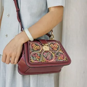 Guangzhou Snail genuine leather handmade fashion luxury bags designer famous brands ladies handbags trendy college bags
